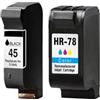 Generic Cartuccia 45 78 Compatibile con HP DeskJet 1220C 3820 | Testo chiaro, colori vivaci, fornitura di inchiostro stabile, stampa affidabile, installazione semplice(1set)