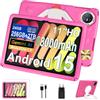 Dghrti Tablet 11 Pulgadas Android 15, 24GB+ 256GB/2TB, Octa-Core, Gemini AI/Widevine L1, 8000 mAh, 13MP+5MP, Cuerpo Metálico, Tableta Grande con EVA Silicona Funda Protectora-Rosa