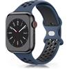 Mugust Cinturino Sportivo Silicone Compatibile con Apple Watch 44mm Cinturino Sport Loop Traspirante 42mm 44mm 45mm 46 mm 49mm, per iWatch Serie 11 10 9 8 7 6 5 4 3 2 1Ultra SE 3 2