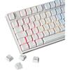 YMDK 105 tedesco ISO Double Shot PBT Shine Through OEM Profile Keycap set adatto per Cherry MX switch tastiera meccanica Infradito colorati estivi, con finte perline
