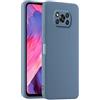 HULLIN Custodia per Telefono in Silicone Colorato, Adatta per POCO X3 Pro/POCO X3 NFC (6.67) - Grigio lavanda