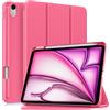 MoKo Custodia Sottile per iPad Air 11 , iPad Air 5a/4a Gen, Rosso | Con Soporte de Lápiz, per iPad Air M4/M3/M2 Custodia, Cubierta Trasera Rígida de PC, Trifold, Auto Sveglia/Sonno