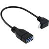 JSER Cavo OTG da USB-C Type-C a USB 3.0 femmina angolato a 90 gradi per laptop e cellulari