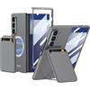 COQUE Custodia per Samsung Fold 7,Custodia protettiva 2 in 1 con pellicola protettiva integrata, porta carte magnetico e custodia protettiva pieghevole per telefono per Samsung Galaxy Z Fold 7-Grigio