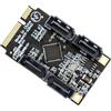 NGFF Adattatore convertitore da Mini PCI-E PCI Express a SATA 3.0 a quattro porte, 6 Gbps, scheda di espansione per disco rigido SSD, moltiplicatore SATA PM, selettore di porte.