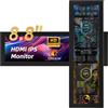 iPistBit iPitBit Mini Monitor 8,8 Pollici, 1920x480 Schermo Secondario, Schermo per Case PC per Raspberry Pi, Monitor Dati CPU GPU RAM AIDA64 PC