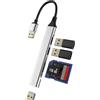 HOYULLI Lettore di schede SD USB Hub adattatore OTG 3.0 Micro SD Memory Stick scheda lettore di schede su porta PC prolunga cavo docking station lettore scheda di memoria laptop schede connettore dongle