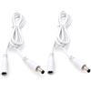 JZK 2X 1M Cavo prolunga alimentazione DC bianco 5,5 mm x 2,1 mm, cavo adattatore alimentazione femmina-maschio 2,1 mm x 5,5 mm, cavo alimentazione per telecamera sicurezza, DVR, router, striscia LED