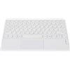 Septpenta Tastiera Wireless con Touchpad, 10 Pollici Ampliamento Elaborazione Ingrandita Tastiera Sottile per Laptop, Funzione Touch Impermeabile Antipolvere per Smartphone Tablet Laptop(Bianco)