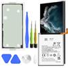 HUAENG Batteria per Galaxy S22 Ultra, 6800 mAh, EB-BS908ABY, batteria di ricambio ad alta capacità per Galaxy S22 Ultra 5G SM-S908U, con kit di attrezzi di riparazione (non per-S22)