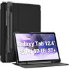 ProCase Custodia per Galaxy Tab S8+ Plus 2022 S7 FE 12.4" 2021 [SM-X800/X806/T730/T736], Custodia Protettiva Sottile e Leggero Folio Cover con Angoli di Visione Regolabili -Nero