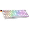 Geeky GK61 60% | Hot Swappable Tastiera da Gioco Meccanica | 62 Tasti Multi Colore RGB LED Retroilluminati per Gaming su PC/Mac | ISO DE Qwertz Tastiera Tedesca (Bianco, Mechanical Red)