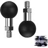 HXSYKJDM Adattatore a sfera da 2,5 cm, 2 pezzi, testa a sfera per specchietto | Giunto sferico da 25 mm, compatibile con braccio a doppia base M8 x 1,25 per bicicletta e moto, supporto per cellulare