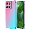 Sailundeng Custodia per Moto G Stylus 5G 2025 Cover/per Motorola Edge 60 Stylus trasparenti carine gradiente sottile anti graffio TPU flessibile telefono per Motorola Moto GStylus 5G 2025 Rosa/Verde