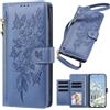 FERLAN Cover per Honor 200 Lite con Cordino,Custodia,Blu | Custodia a Portafoglio in Pelle PU [Tracolla Staccabile], Flip Libro Custodia Cover,Magnetica Carta Fessura Portafoglio Case
