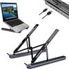 Tasofac Supporto per laptop USB-C 4 in 1, supporto per laptop in alluminio con docking station USB-C 4 in 1, doppio supporto pieghevole, stazione per laptop con docking station