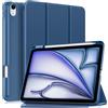 MoKo Custodia Sottile per iPad Air 11, iPad Air 5a/4a Gen, Grigio Blu | Con Soporte de Lápiz, per iPad Air M4/M3/M2 Custodia, Cubierta Trasera Rígida de PC, Trifold, Auto Sveglia/Sonno