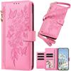 FERLAN Cover per Xiaomi Redmi Note 12 Pro Plus 5G con Cordino,Custodia,Rosa | Custodia a Portafoglio in Pelle PU [Tracolla Staccabile], Flip Libro Custodia Cover,Magnetica Carta Fessura Portafoglio Case