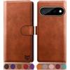 SUANPOT progettazione per Google Pixel 11 Pro XL 6.8 Blocco RFID Portafoglio Slot CarteSupporto Cellulare Magnetica custodia Pelle Sintetica Cover per Pixel 11 Pro XL Marrone Chiaro
