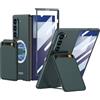 COQUE Custodia per Samsung Fold 7,Custodia protettiva 2 in 1 con pellicola protettiva integrata, porta carte magnetico e custodia protettiva pieghevole per telefono per Samsung Galaxy Z Fold 7-Verde