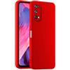 HULLIN Custodia per Telefono in Silicone Colorato, Adatta per Realme 7 Pro (6.4) - Rosso Cina