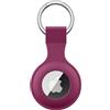 Meliya AirTag Portachiavi per Apple Airtag, Silicone Custodia per Airtag Apple con Portachiavi, Cover Protettiva per AirTag per Zaini e Animali Domestici (Rosa rossa)