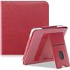 DINGGUAGUA Custodia Compatibile con BOOX Go Color 7 e-Reader,Cover con Supporto e Cinturino da Polso,Rosso