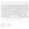 LEVMEK Set Tastiera e Mouse Wireless Bluetooth e Mouse Silenzioso con Win/ios/and | Tastiera Ricaricabile Ultra Sottile per Tablet PC Laptop, Design Ergonomico per Ufficio Casa 1600 DPI per PC, Laptop