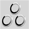 Generic Protezione per fotocamera con anello in metallo per iPhone 16 Pro/iPhone 16 Pro Max HD in vetro temperato copertura protettiva per obiettivo singolo, trasparente
