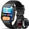 Lgnitek GPS Smartwatch Uomo Con ECG/HRV/BMI/AI-GPT/Pressione Sanguigna/MET,Nero | 1,95 AMOLED Orologio Salute Con Battito Cardiaco/SpO2/Sonno/Acido Urico/AI-analisi/rilevamento delle cadute,IP68 iOS/Android