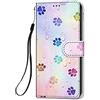 HopMore Cover a Libro per Xiaomi Redmi 9 Cover in Pelle con Silicone Morbido Custodie Disegni Custodia Pelle Antiurto Accessori Portafoglio Leather Wallet Case - Farfalla