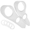 Tofficu Supporto Casse Auto in Plastica Bianco 1 Paio, Staffa per Altoparlanti Tre Vie per Migliorare Qualità Audio e Fissaggio Stabile