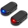 MELVORATIX 2 Pezzi Allarme Auto Finto Solare con LED Lampeggiante, Spia Luminosa Sicurezza Antifurto Visiva per Auto Moto Scooter e Veicoli Elettrici, Simulatore Sistema Protezione Senza Batteria