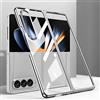 COQUE Custodia per Samsung Galaxy Z Fold 4, Guscio Trasparente Fantasma, Cover per Telefono Pieghevole per Samsung Galaxy Z Fold 4 5G-D'argento