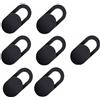 Generic Copertura per webcam (7 pezzi), 0,03 cm, ultra sottile, per iPhone, iPad, MacBook Pro, computer, iMac, cellulare, PC, accessori per fotocamera, ideale per la privacy, colore nero