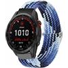 Lonkenn 26mm Cinturino per Garmin Fenix 7X/Fenix 7X Solar/Fenix 6X/Fenix 6X Pro/Fenix 5X/Fenix 5X Plus/Fenix 3/Fenix 3 HR/Fenix 3 Sapphire, Cinturino di Ricambio per Garmin D2 Delta PX-Colorato Blu