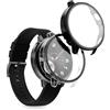 kwmobile 2x Custodia Rigida Smartwatch Compatibile con OnePlus Watch 4 / Watch 3 / OPPO Watch X3 mini / X2 mini Cover - Case Vetro Temperato Orologio Fitness - nero/trasparente