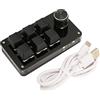 Tyenaza Tastiera Macro Programmabile Meccanica Mini 6key USB Tastiera di Gioco Portatile,Mini 6 Tasti 1 Manopola Tastiera da Gioco OSU per Scorciatoia per Macro Pad con Manopola