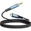 Tisino Cavo da USB C a Jack 3,5 mm, Cavo Audio Aux Stereo, 2m | Cavo Adattatore USB C a Jack 3.5mm TRS compatibile con iPhone 15/16, Galaxy S24 23 Ultra/iPad, Hi-Fi con Chip DAC Integrato