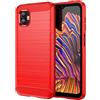 Topme Custodia in Silicone per Samsung Galaxy XCover6 Pro (6.6 Inches), [custodia per Telefono in Stile Spazzolato] - Rosso