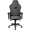 DRIFT GAMING Chair -DR275CLOUD- Sedia da gioco professionale, materiale tessuto con finitura velluto, braccioli regolabili 4D, pistone classe 4, girevole, meccanismo a rana, nero/grigio