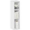 Furinno Fulda libreria salvaspazio a 3 ripiani, larghezza 20 cm, bianco