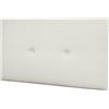 amuéblate online - Testiera in ecopelle di alta qualità imbottita Trento misure 105 x 60 cm (letto da 90 e 105) bianco