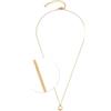 Jewels by Leonardo, collana Ciao Philly, catena corta in acciaio inox dorato, ciondolo ad anello minimalista, lunghezza 45-50 cm, gioiello regalo per donne - 024982, 45 cm, Acciaio inossidabile,