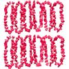 UV FLOOR UVFLOOR UV FLOOR - Collana di fiori rosa fluo, qualità premium, accessorio fluorescente, per feste, travestimenti, confezione da 12