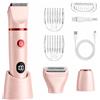 Carehabi Rasoio Elettrico Donna 120 Mini di Autonomia Impermeabile IPX6 USB C | Epilatore Elettrico Donna con Lama Ceramica Led Display Depilatore Corpo Donna per Zona Bikini, Ascelle, Gambe e Corpo