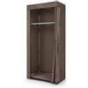 cecaro group Armadio in Tessuto TNT 70x45x150 cm - Guardaroba Salvaspazio con Barra Appendiabiti e Ripiano, Struttura in Metallo, Chiusura con Cerniera - Marrone
