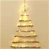 KUPITM6 Scala in legno di abete, decorazione da parete di Natale, scala per albero di Natale, per appendere il calendario dell'Avvento, decorazione per albero di Natale, decorazione da appendere per