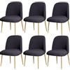 BUAOGDVG Coprisedie con schienale curvo for sedie da pranzo Set di 1/2/4/6 | Coprisedili protettivi for sedie con schienale semicircolare for sala da pranzo(Dark Gray,6Pcs)