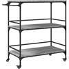 vidaXL Carrello Cucina Grigio Sonoma 100,5x50x105 cm Legno Multistrato